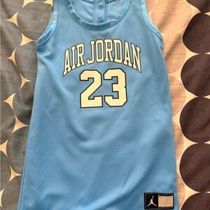 Jordan Light Blue 'Air Jordan 23' Mesh Basketball Tank for Kids